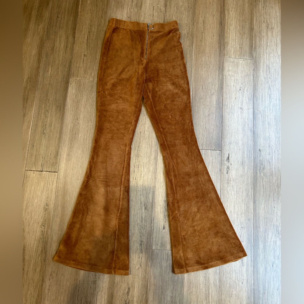 Forever 21 Corduroy Flare Zipper Pull